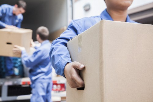 House movers preparing for a residential move in Covent Garden
