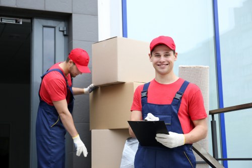 Preparing boxes and furniture for a man and van move in Covent Garden