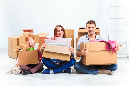 Removal team planning a home move in Covent Garden street setting