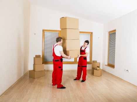 Packed boxes ready for a flat move near Covent Garden